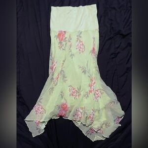 American Rag Green Maxi Floral Skirt
